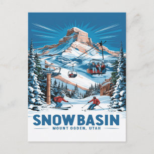 Winter Wonderland bij Snow Basin Briefkaart