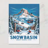 Winter Wonderland bij Snow Basin Briefkaart (Voorkant)