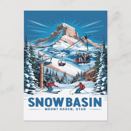 Winter Wonderland bij Snow Basin Briefkaart (Voorkant)