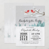 Winter Wonderland Bird Reindeer Bachelorette Kaart (Voorkant / Achterkant)