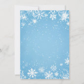 Winter Wonderland Birthday Blue Snowflake Kaart (Achterkant)