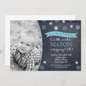 Winter Wonderland Birthday Invitations Kaart (Voorkant / Achterkant)