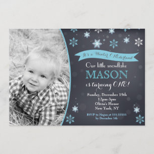Winter Wonderland Birthday Invitations Kaart