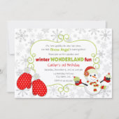 Winter Wonderland Birthday Kaart (Voorkant)