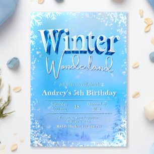 Winter Wonderland Birthday Kaart