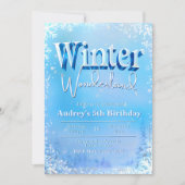 Winter Wonderland Birthday Kaart (Voorkant)