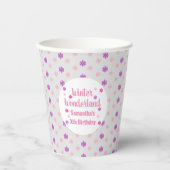 Winter Wonderland Birthday Papieren Bekers (Voorkant)