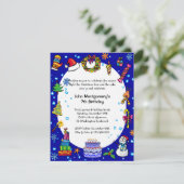 Winter Wonderland Birthday Party Invitation Kaart (Staand voorkant)