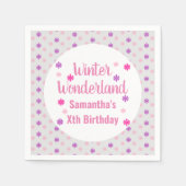 Winter Wonderland Birthday Servet (Voorkant)