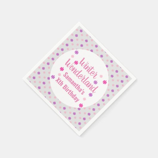 Winter Wonderland Birthday Servet (Hoek)