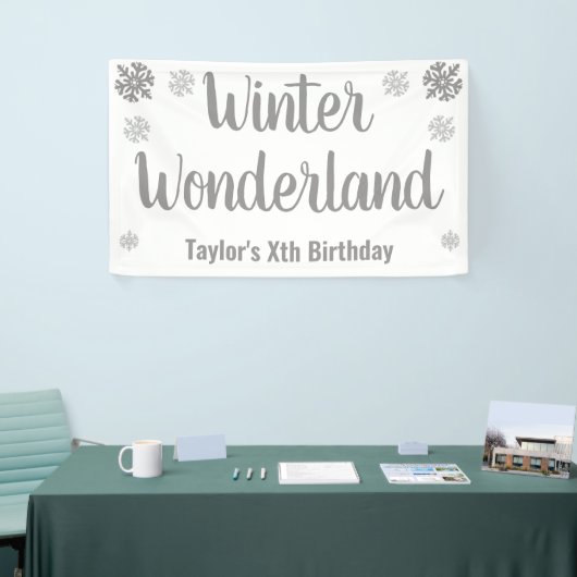 Winter Wonderland Birthday Spandoek (Beurs)