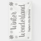 Winter Wonderland Birthday Spandoek (Verticaal)