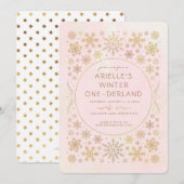 Winter Wonderland Birthday Uitnodiging (Voorkant / Achterkant)