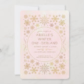 Winter Wonderland Birthday Uitnodiging (Voorkant)