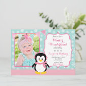 Winter Wonderland Birthday Uitnodiging (Staand voorkant)