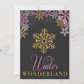 Winter Wonderland Birthday Uitnodiging (Achterkant)