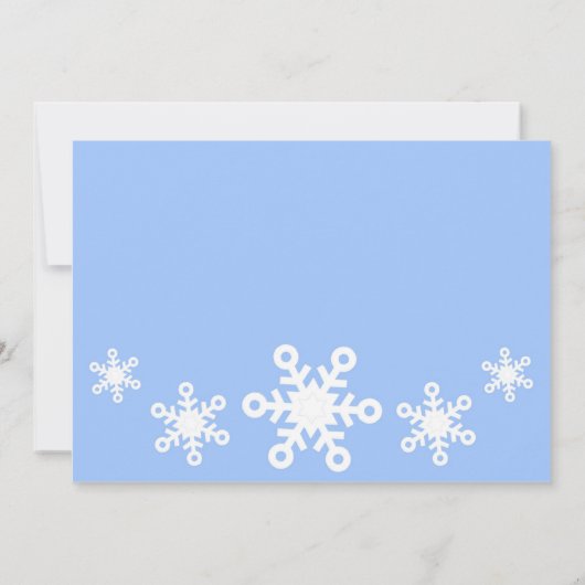 Winter Wonderland Birthday Uitnodiging (Achterkant)