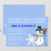 Winter Wonderland Birthday Uitnodiging (Voorkant / Achterkant)