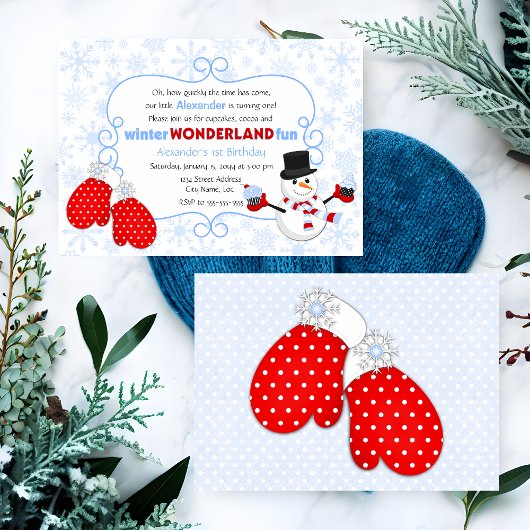 Winter Wonderland Birthday Uitnodiging