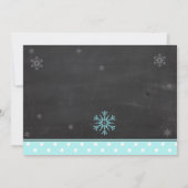 Winter Wonderland Birthday Uitnodiging (Achterkant)