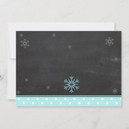 Winter Wonderland Birthday Uitnodiging (Achterkant)