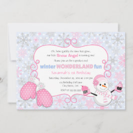 Winter Wonderland Birthday Uitnodiging