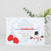 Winter Wonderland Birthday Uitnodiging (Staand voorkant)