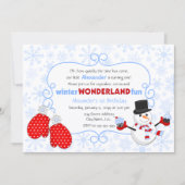 Winter Wonderland Birthday Uitnodiging (Voorkant)