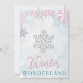 Winter Wonderland Birthday Uitnodiging (Achterkant)