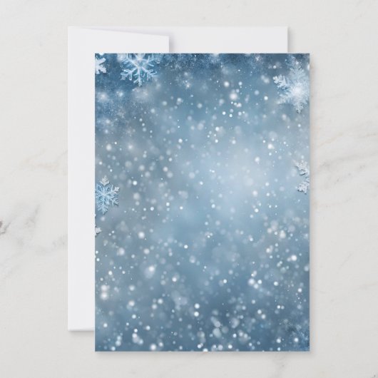 Winter Wonderland blauw Baby shower Bedankkaart (Achterkant)
