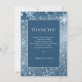 Winter Wonderland blauw Baby shower Bedankkaart (Voorkant)