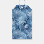 Winter Wonderland Blauw ijzig patroon Cadeaulabel (Achterkant)