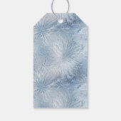 Winter Wonderland Blauw ijzig patroon Cadeaulabel (Achterkant)