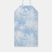 Winter Wonderland Blauw ijzig patroon Cadeaulabel (Achterkant)