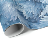 Winter Wonderland Blauw ijzig patroon Cadeaupapier (Rol Hoek)