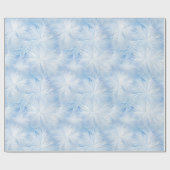 Winter Wonderland Blauw ijzig patroon Cadeaupapier (Vlak)