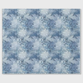 Winter Wonderland Blauw ijzig patroon Cadeaupapier (Vlak)