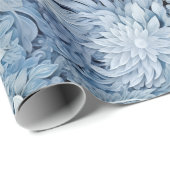 Winter Wonderland Blauw ijzig patroon Cadeaupapier (Rol Hoek)