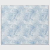 Winter Wonderland Blauw ijzig patroon Cadeaupapier (Vlak)