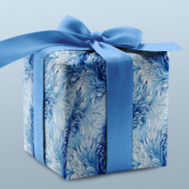 Winter Wonderland Blauw ijzig patroon Cadeaupapier