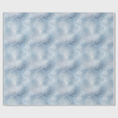 Winter Wonderland Blauw ijzig patroon Cadeaupapier (Vlak)