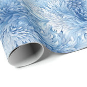 Winter Wonderland Blauw ijzig patroon Cadeaupapier (Rol Hoek)