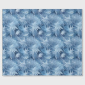 Winter Wonderland Blauw ijzig patroon Cadeaupapier (Vlak)