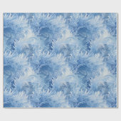 Winter Wonderland Blauw ijzig patroon Cadeaupapier (Vlak)