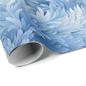 Winter Wonderland Blauw ijzig patroon Cadeaupapier (Rol Hoek)