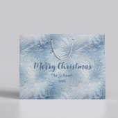 Winter Wonderland Blauw ijzig patroon Groot Cadeauzakje