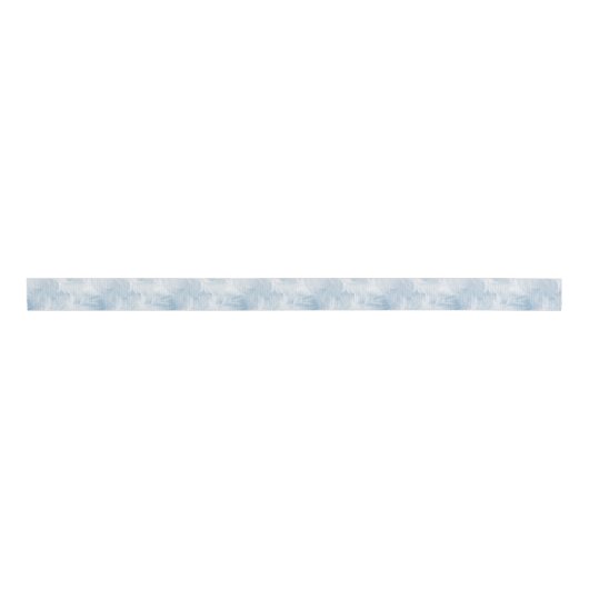 Winter Wonderland Blauw ijzig patroon Grosgrain Lint (Voorkant)