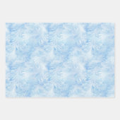Winter Wonderland Blauw ijzig patroon Inpakpapier Vel (Voorkant 3)