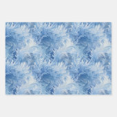 Winter Wonderland Blauw ijzig patroon Inpakpapier Vel (Voorkant)
