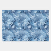 Winter Wonderland Blauw ijzig patroon Inpakpapier Vel (Voorkant 2)